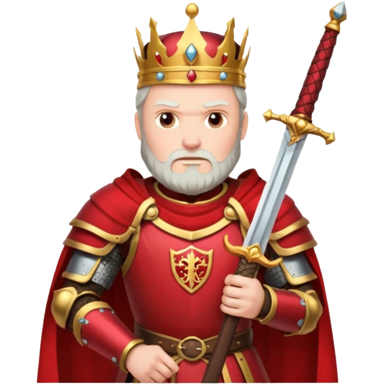 War old King – crimson armor + sword,Red Kings. emoji