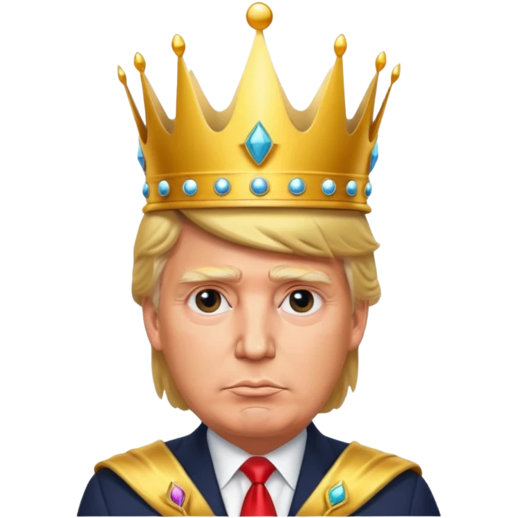 Donald trump with a crown emoji
