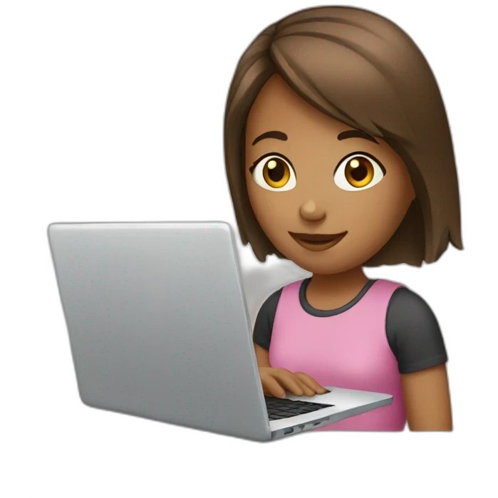girl with laptop emoji