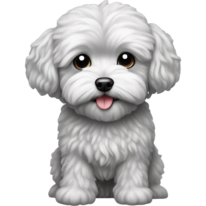 silver maltipoo  emoji