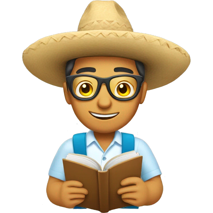 mexican tourism host reading a book  emoji