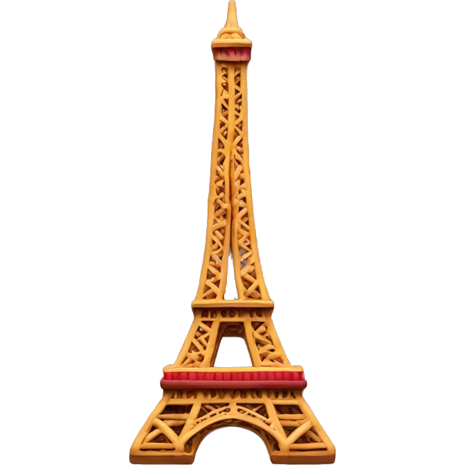 the Eiffel tower but it’s made out of hot dogs emoji
