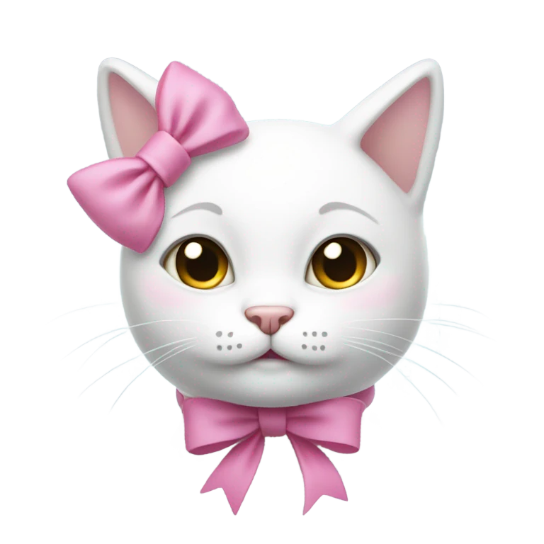 Hello kitty pink emoji