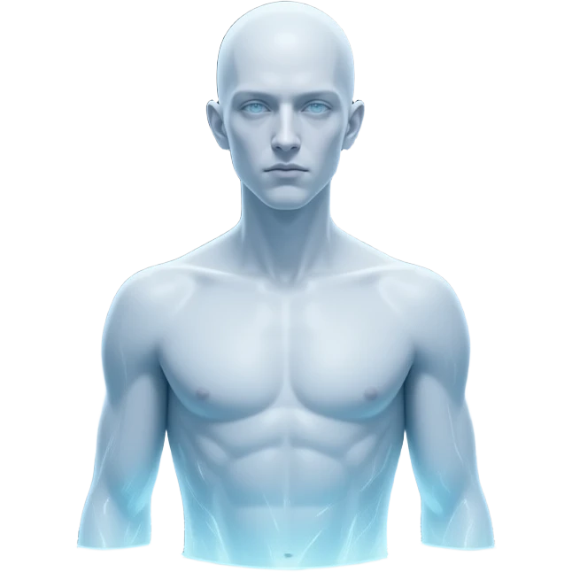 deformed ethereal upper body hovers over frozen lake - a Gustave Doré piece, depicting traitors frozen in a lake of ice in the ninth circle of Dante's Inferno emoji