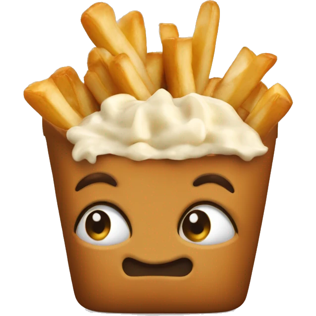 Poutine qui mange une poutine  emoji