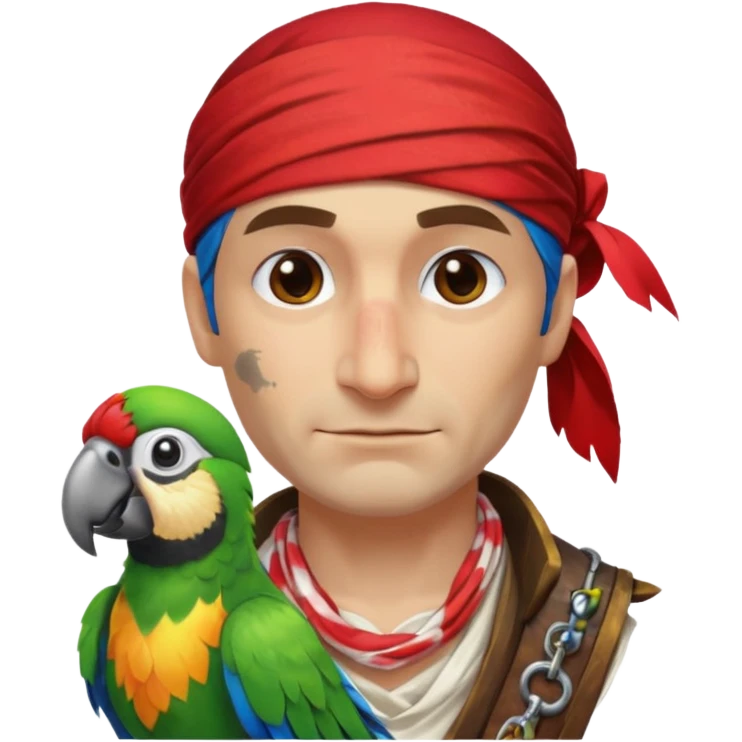 pirate and parrot emoji