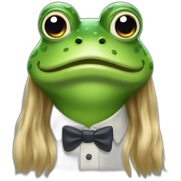 mr frog long hair emoji