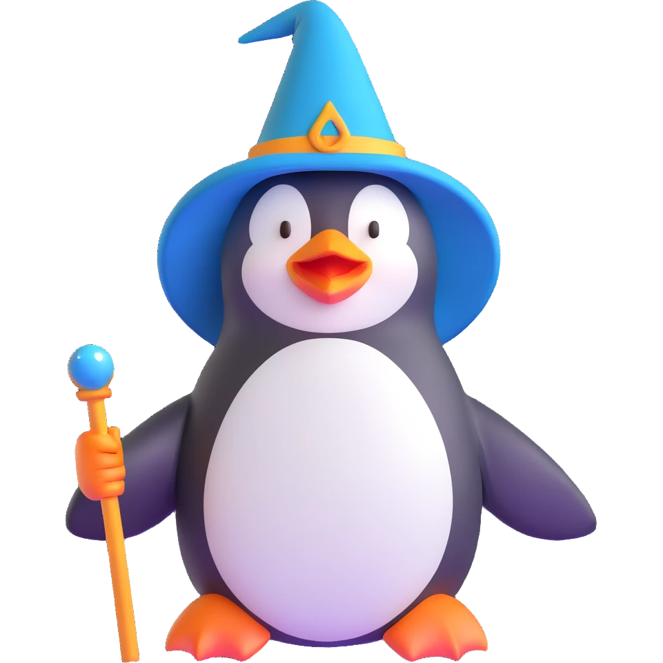 penguin wizard emoji