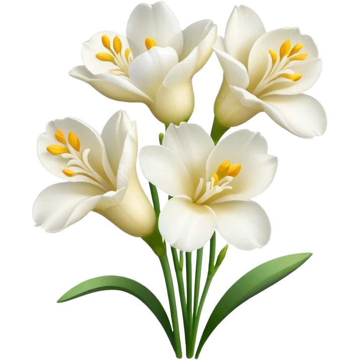 White freesias emoji