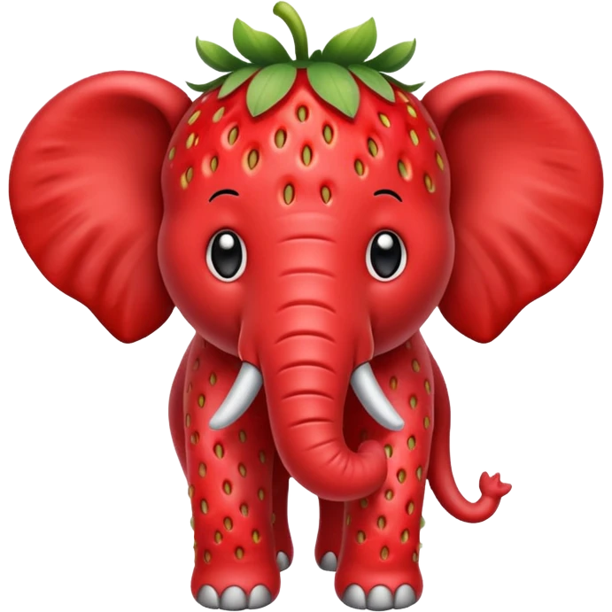 Strawbary elephant red emoji