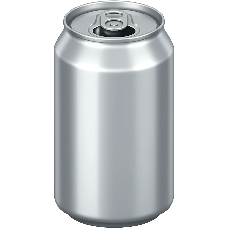 one silver can energy drink long size, generic branding emoji