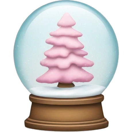 Pastel pink snow globe emoji