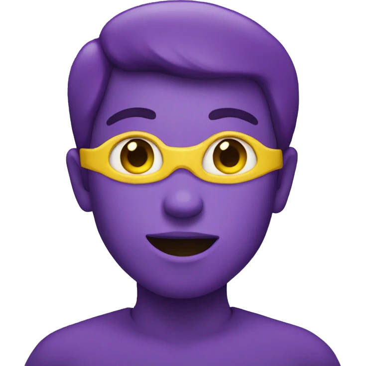 Purple with yellow heart emoji