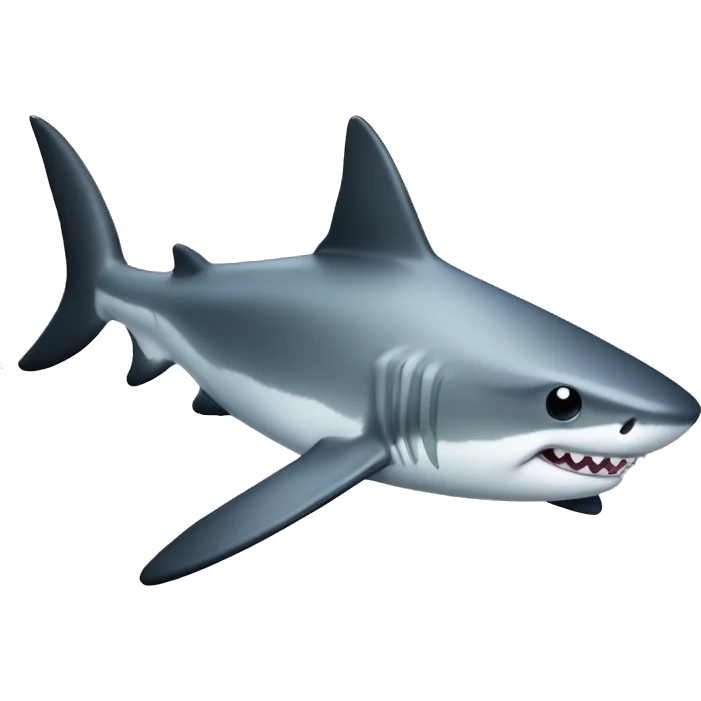 Cute Black tip shark emoji