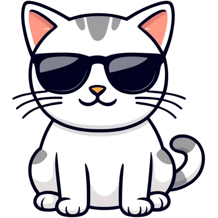 Cat with sunglasses emoji