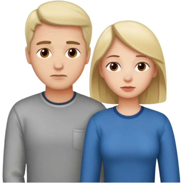 Girl thinking about another man while with her man emoji