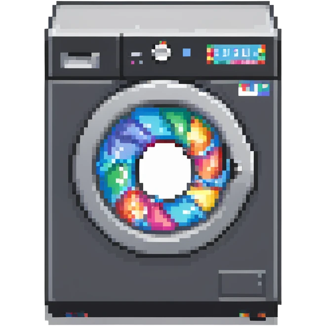 washing machine with spinning cycle emoji