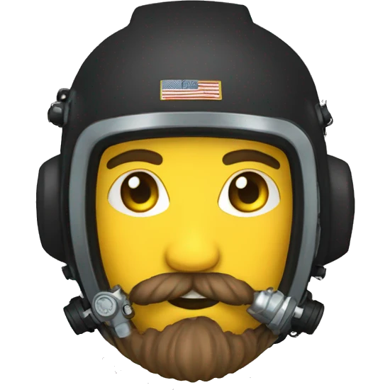sidemount naui scuba diver with beard emoji