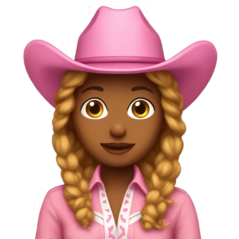 Pink cowgirl emoji