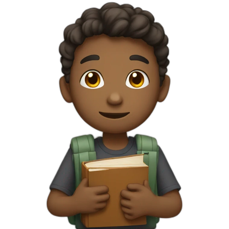 Boy with books emoji