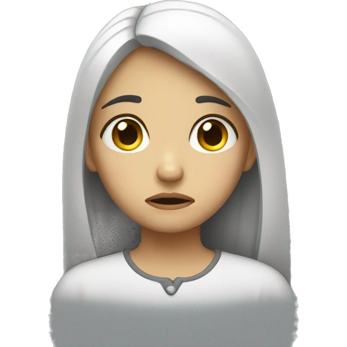 sad girl emoji