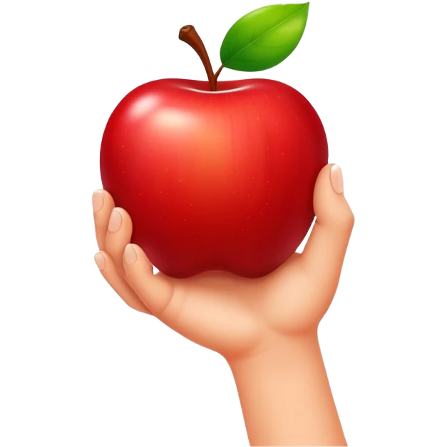 Finger in a apple  emoji