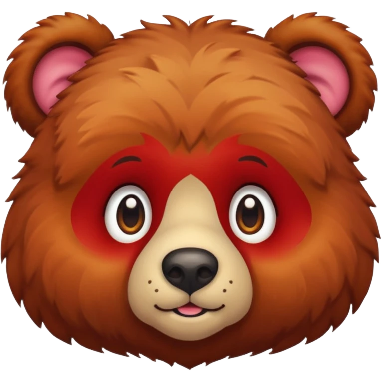 red bear face emoji