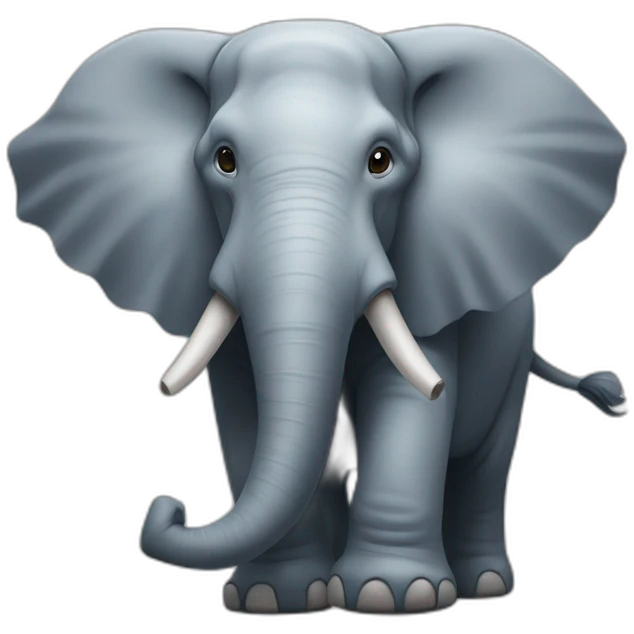 Terre qui s’écrase sur un éléphant énorme  emoji