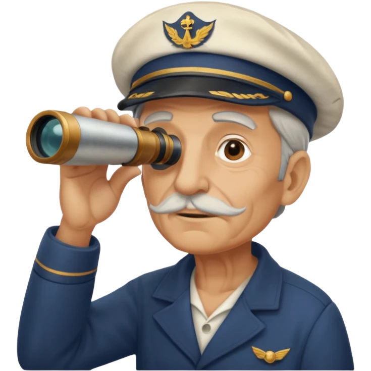 old sailor looking through a telescope emoji