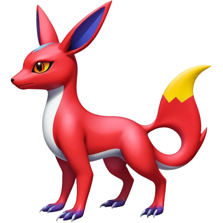 Cute Shiny Exotic Colorful Guilmon-Latias-Koraidon-Umbreon-Fakémon-hybrid-creature (full body)  emoji