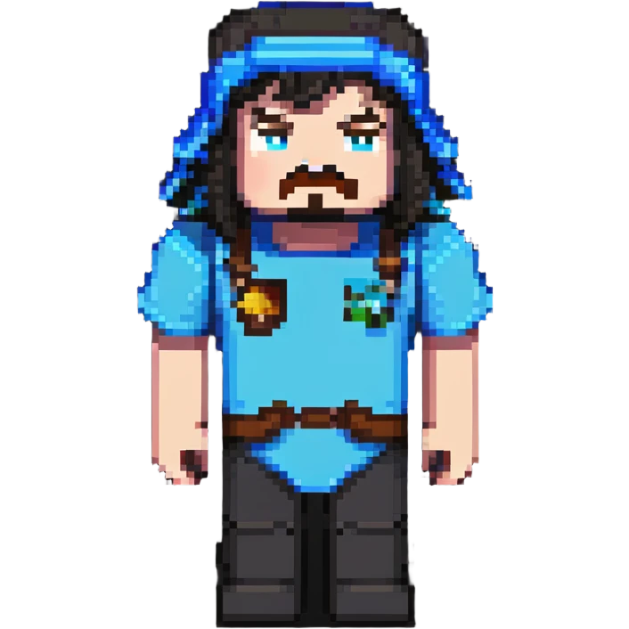Jack Black as a Minecraft character emoji