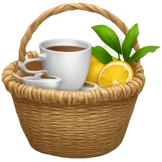 Gift basket tea coffee emoji