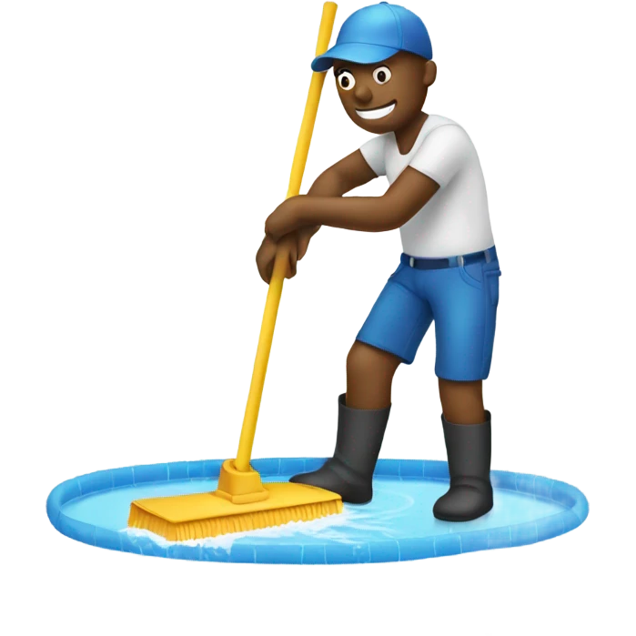 Cleaning a pool emoji