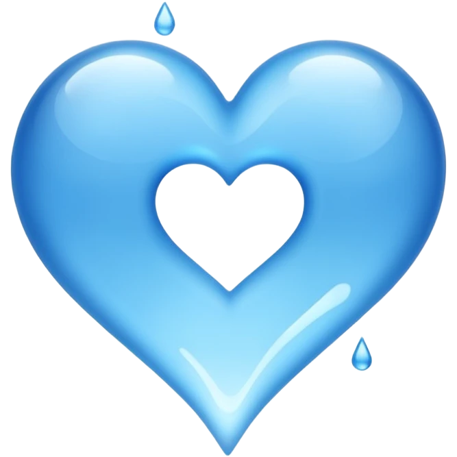 water and blue heart emoji