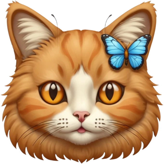 котик с бабочкой на носу emoji