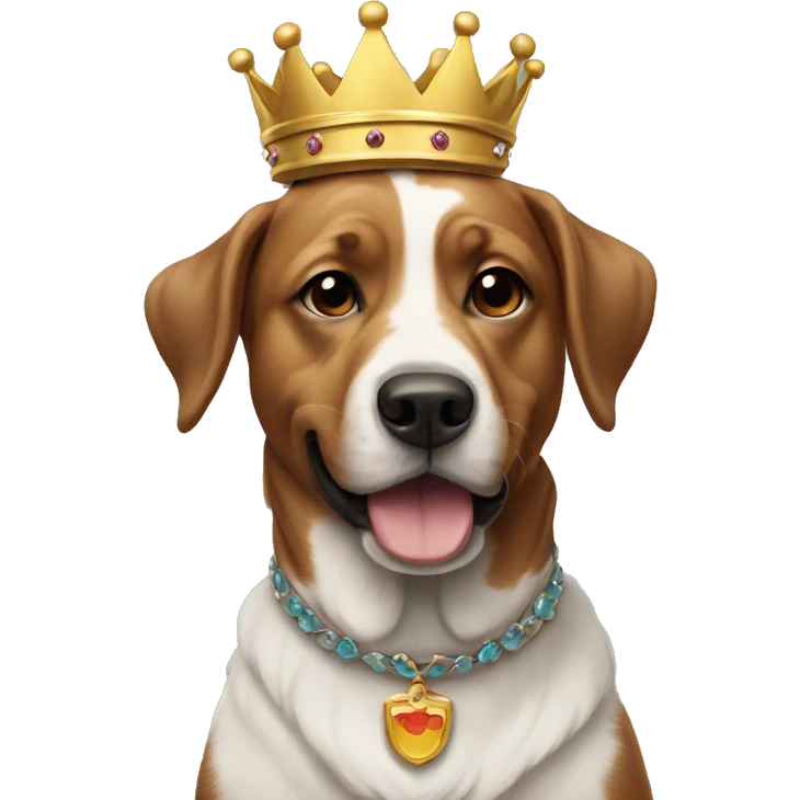 a dog with a crown emoji