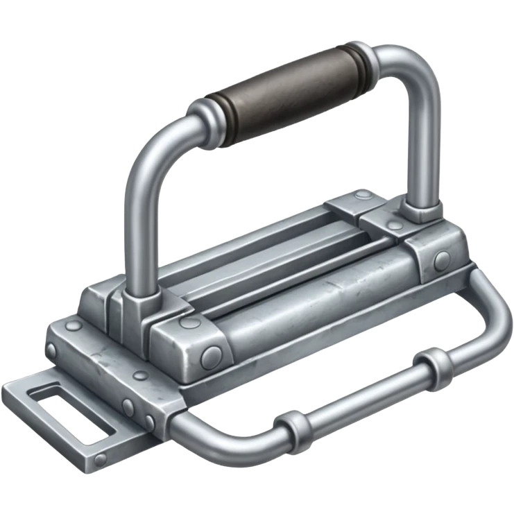 silver colored trap-irons; falltrap emoji