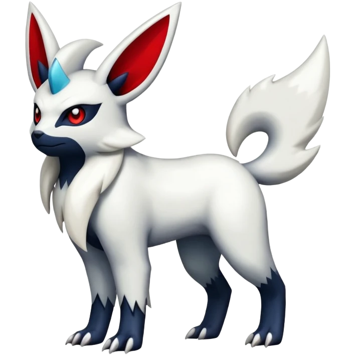 Absol-Umbreon-Zangoose-Fakémon-hybrid-creature (full body)  emoji