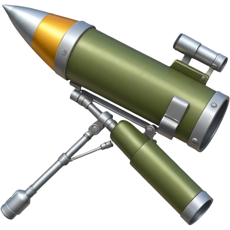 olive-colored shoulder-mounted rocket launcher emoji