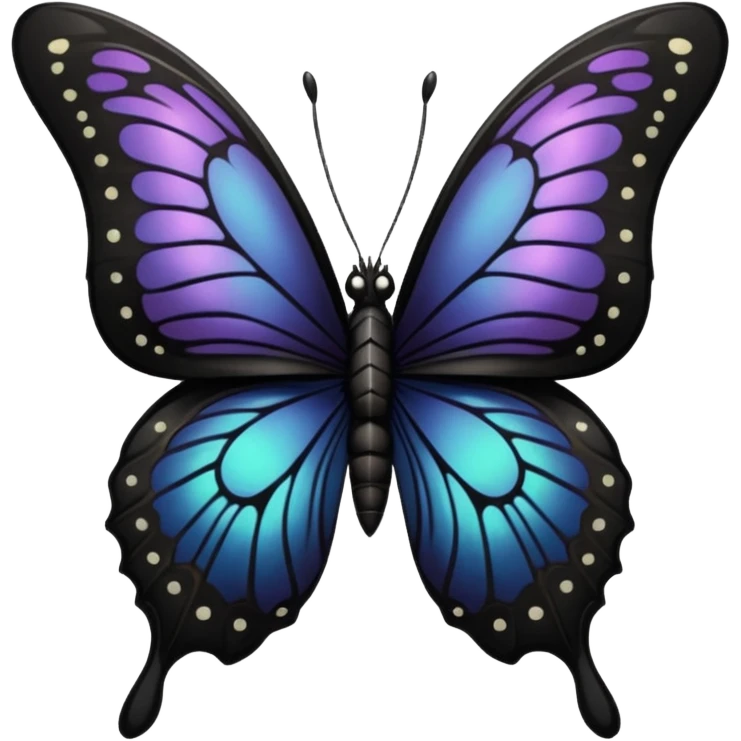 goth black butterfly emoji