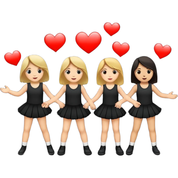 Schüler die auf einer schwarzen bühne tanzen mit dunlem hintergrund emoji