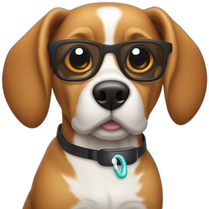 dog with airpod’s emoji
