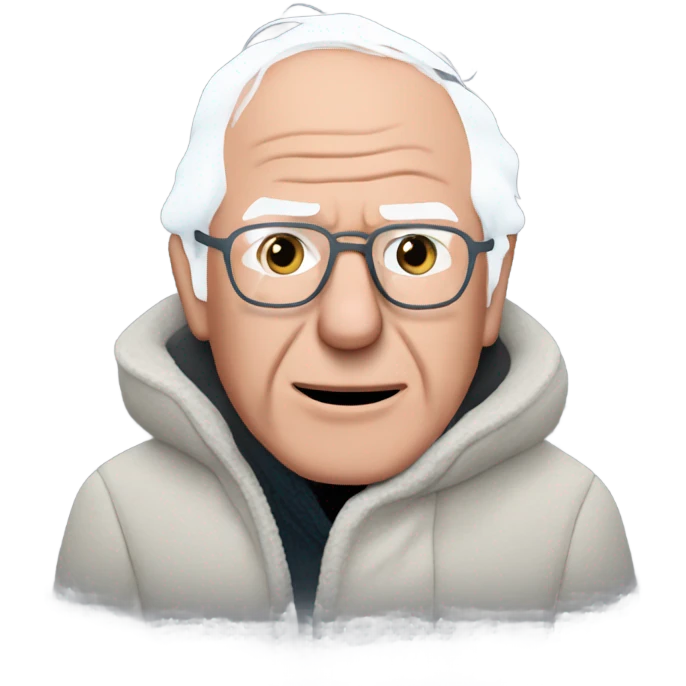 Bernie sanders with gloves emoji