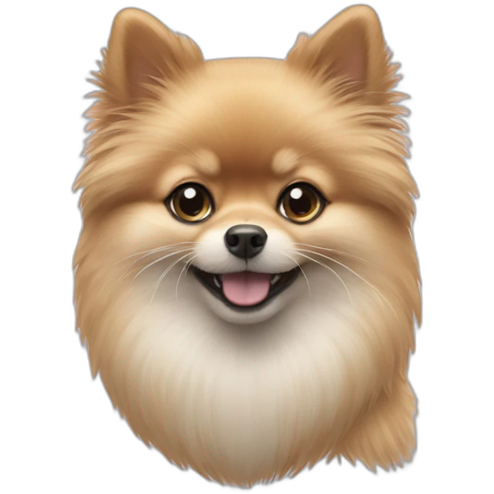 pomeranian, black cat and mouse emoji