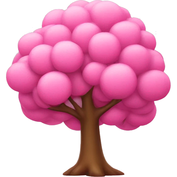 Pink tree  emoji