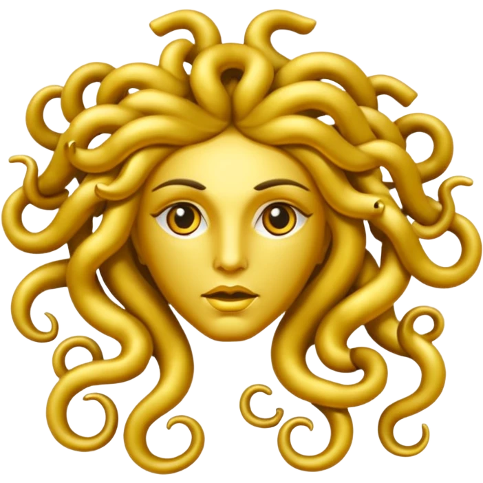 The Sicilian Medusa in gold emoji