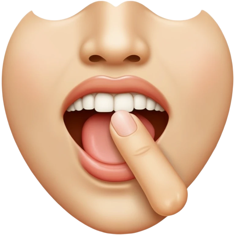 Mund mit Finger  emoji