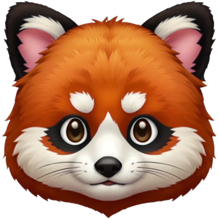 A red panda with serious eyes. emoji
