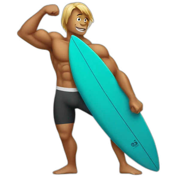 SURFER SHOWING BICEP MUSCLE emoji