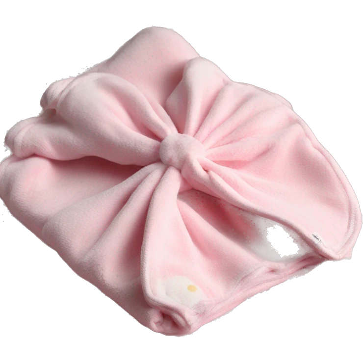 Fold babypink blanket with bow emoji